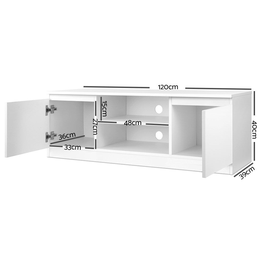 White Entertainment Unit 120cm - Homecoze