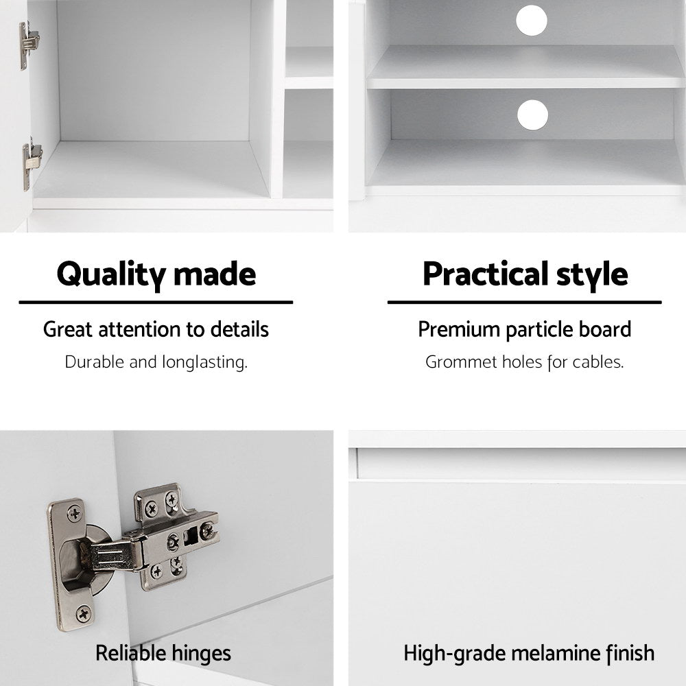White Entertainment Unit 120cm - Homecoze