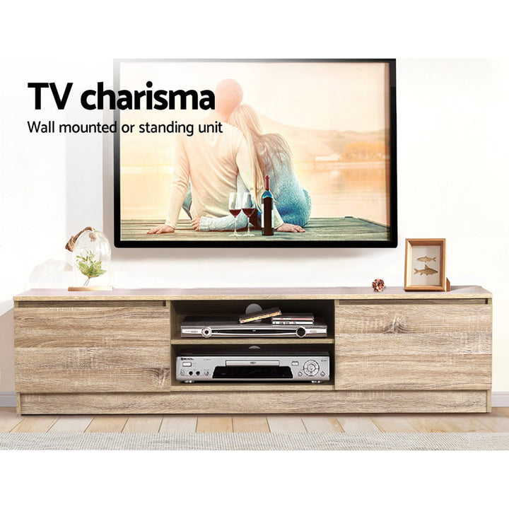 TV Stand Entertainment Unit Wood Grain Design 160cm - Homecoze