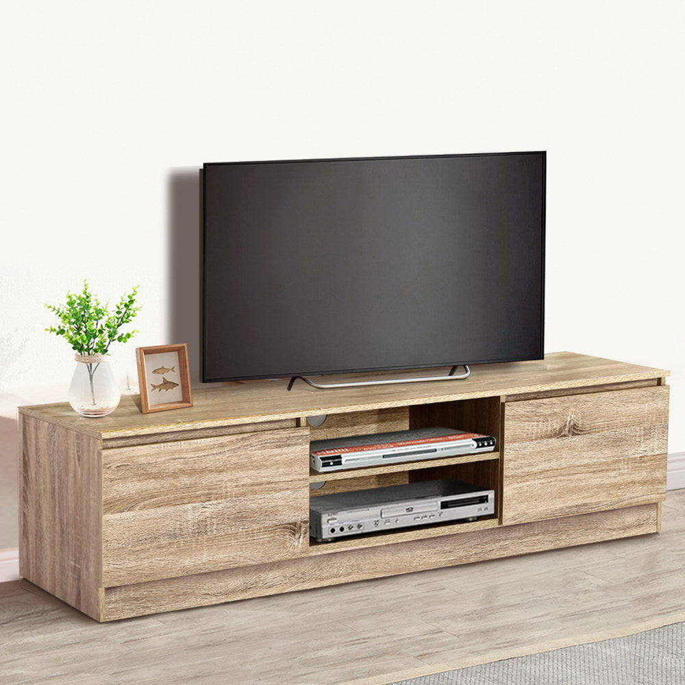 TV Stand Entertainment Unit Wood Grain Design 160cm - Homecoze