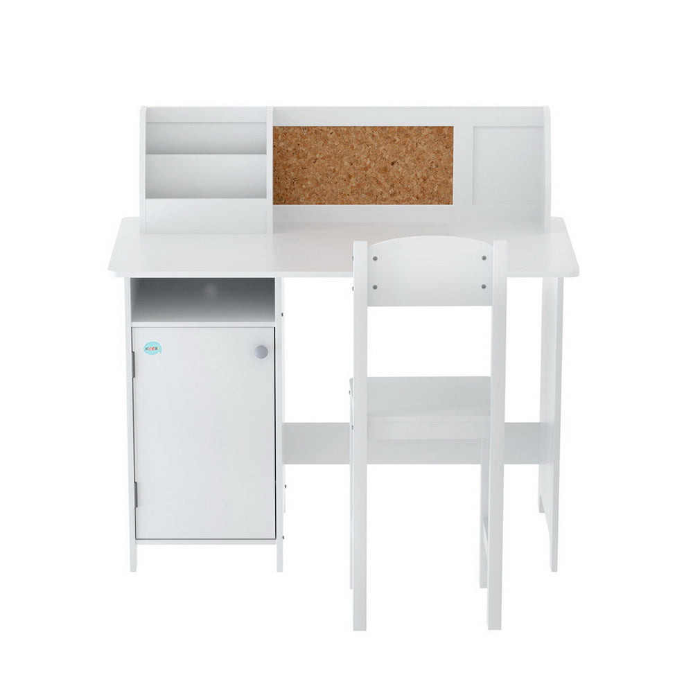 Kids Mini Table and Chair Activity Desk Set - White - Homecoze