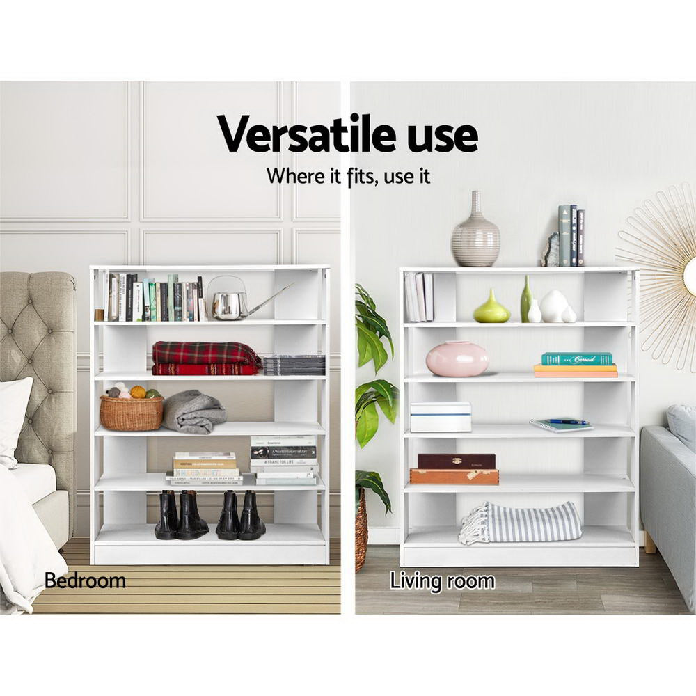 6-Tier Shoe Rack Shelf Cabinet - White - Homecoze