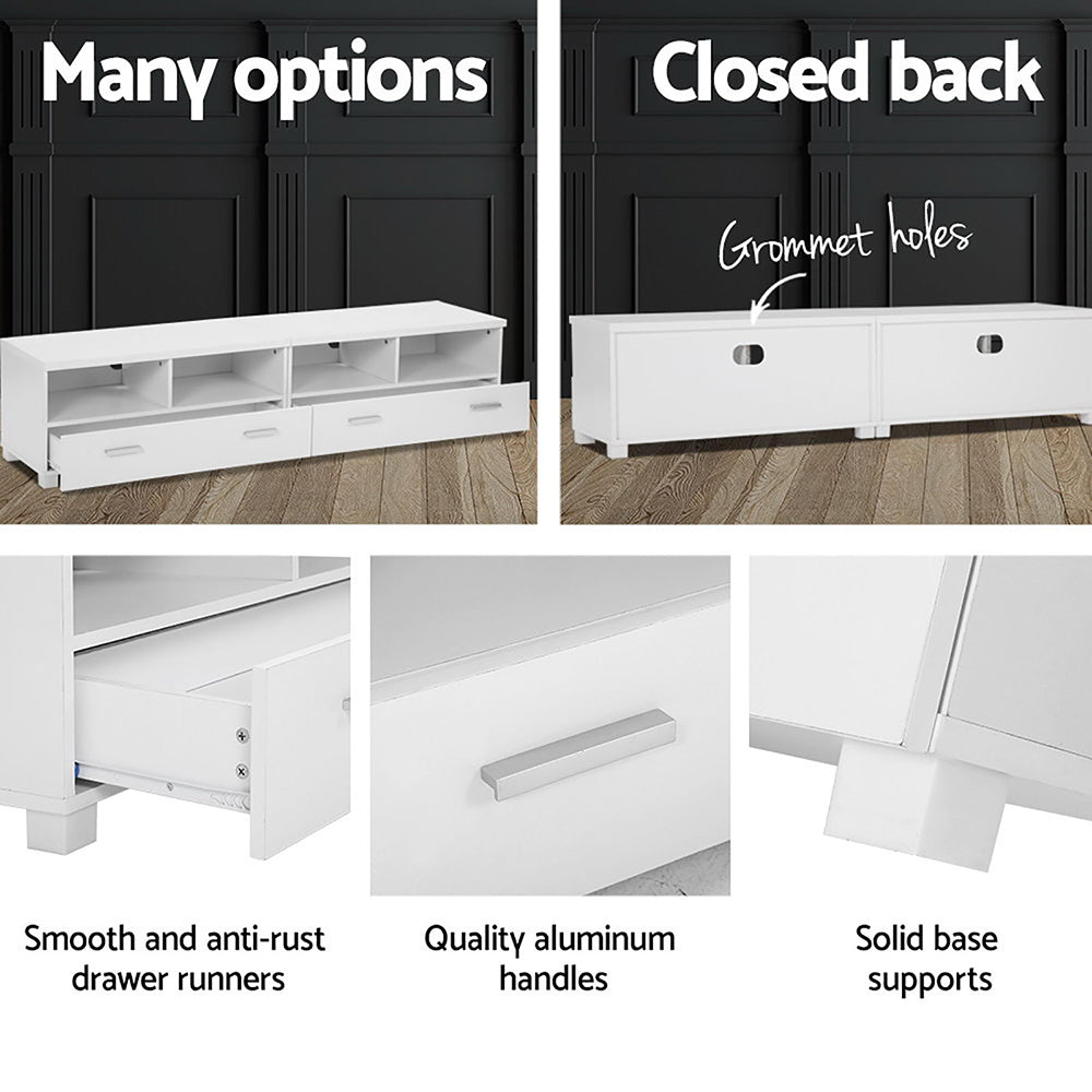 Brooks Modular TV Unit 180cm – White - Homecoze