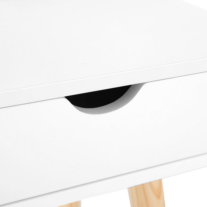 Kids Vanity Dressing Table Set with Stool & Mirror - Homecoze