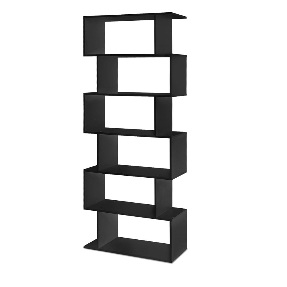 6 Tier Display BookShelf - Black - Homecoze