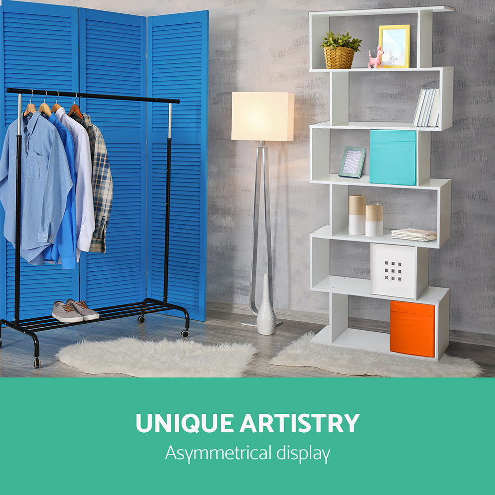 6 Tier Display BookShelf - White - Homecoze