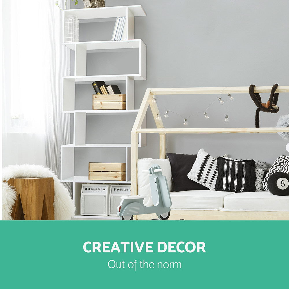 6 Tier Display BookShelf - White - Homecoze