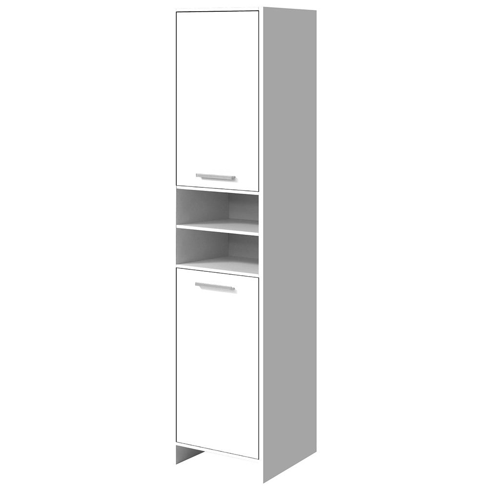 Bathroom & Laundry 185cm Tallboy Storage Cabinet with Adjustable Shelfs - White - Homecoze