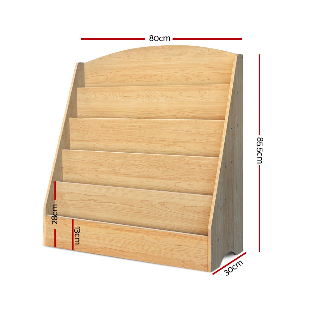 Kids 5 Tier Bookshelf - Natural - Homecoze