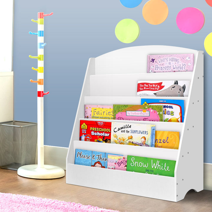 Kids 5 Tier Bookshelf - White