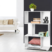 Bookshelf 3-tier Zig Zag Style White - Homecoze