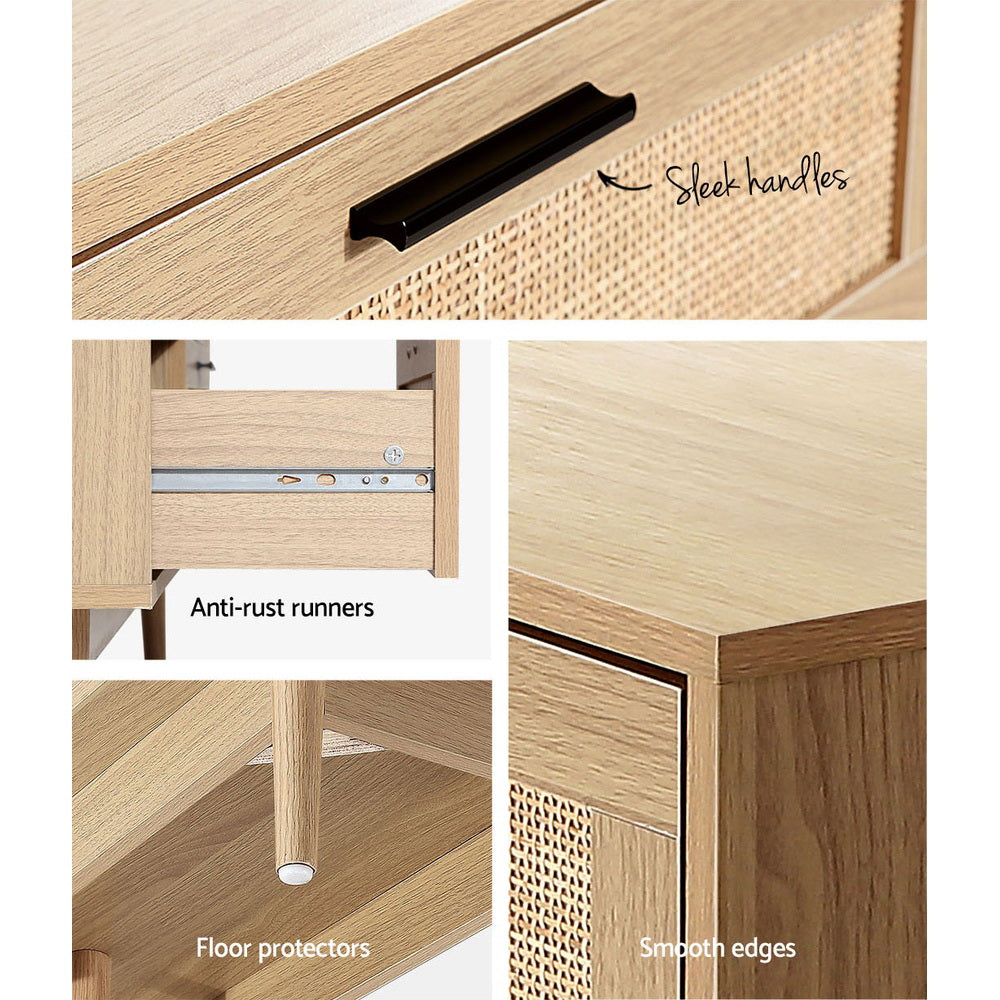 Lola Rattan Lowboy Chest of Drawers - Homecoze