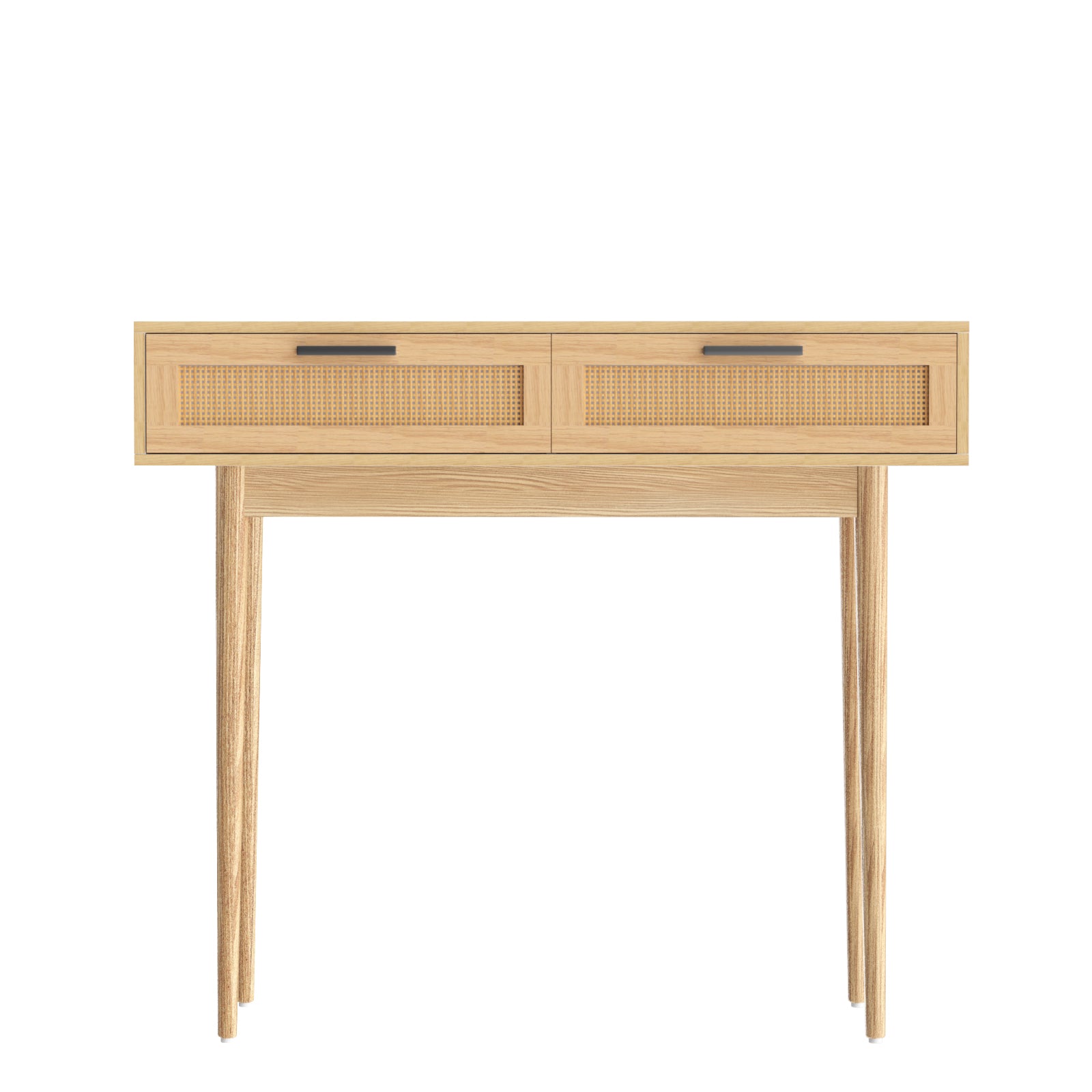 Lola Rattan Console Hallway Table Two Drawer Buffet - Homecoze