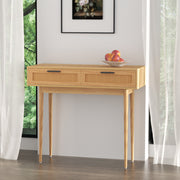 Lola Rattan Console Hallway Table Two Drawer Buffet - Homecoze