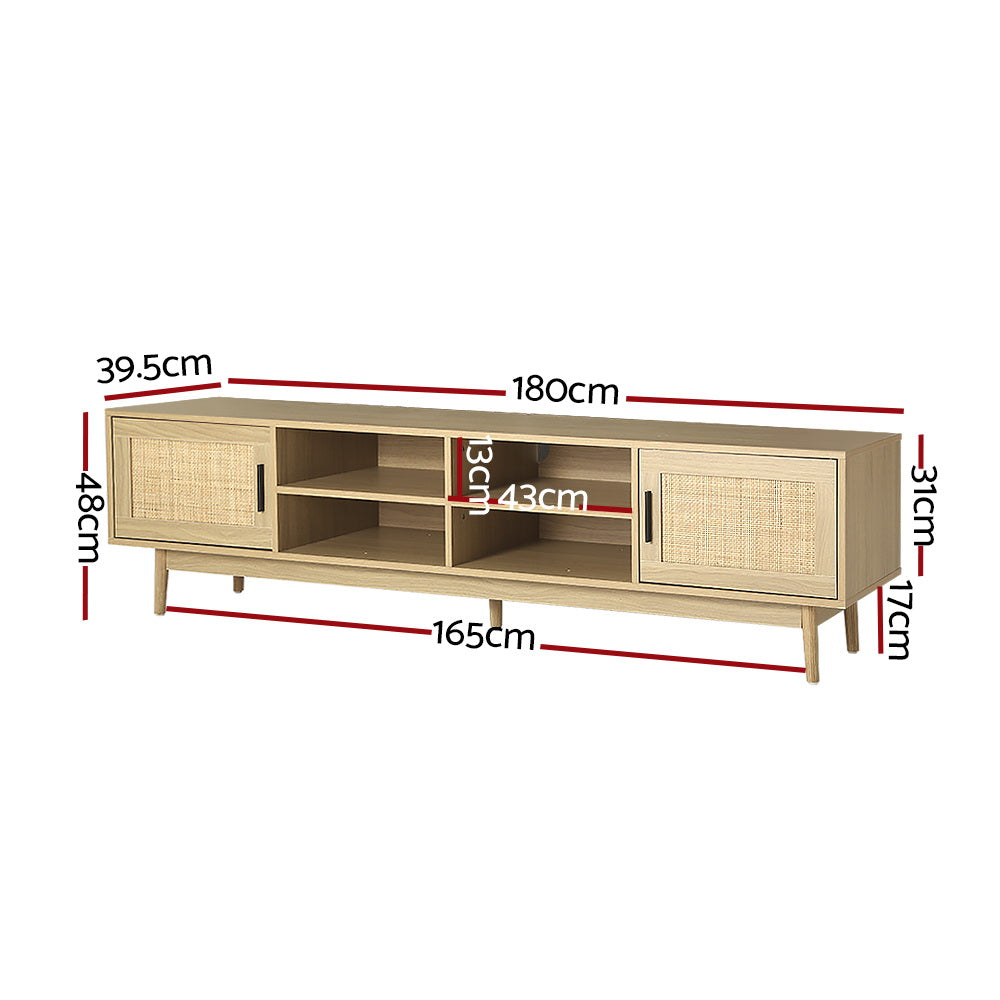 Lola Rattan Entertainment Unit - 180cm - Homecoze