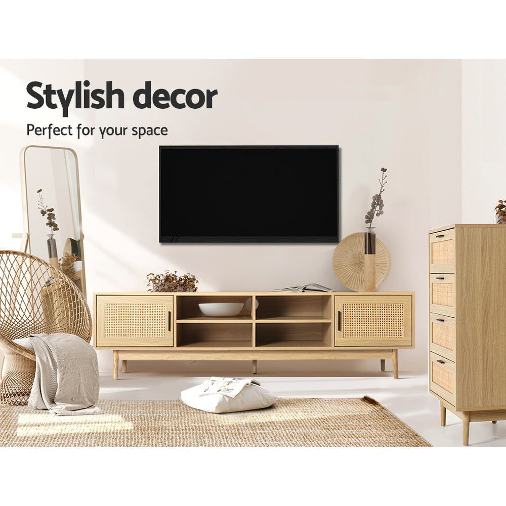 Lola Rattan Entertainment Unit - 180cm - Homecoze