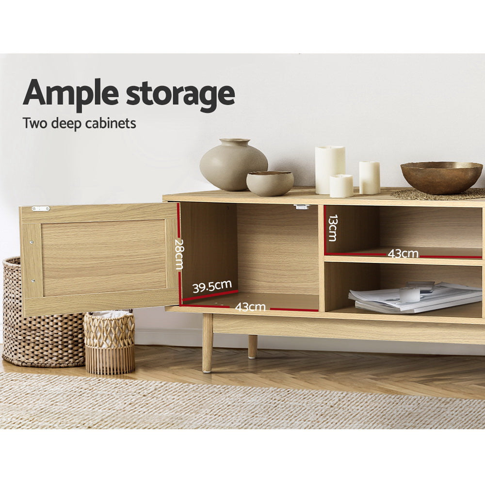 Lola Rattan Entertainment Unit - 180cm - Homecoze