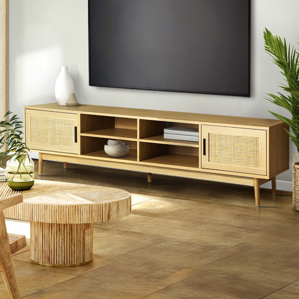 Lola Rattan Entertainment Unit - 180cm - Homecoze