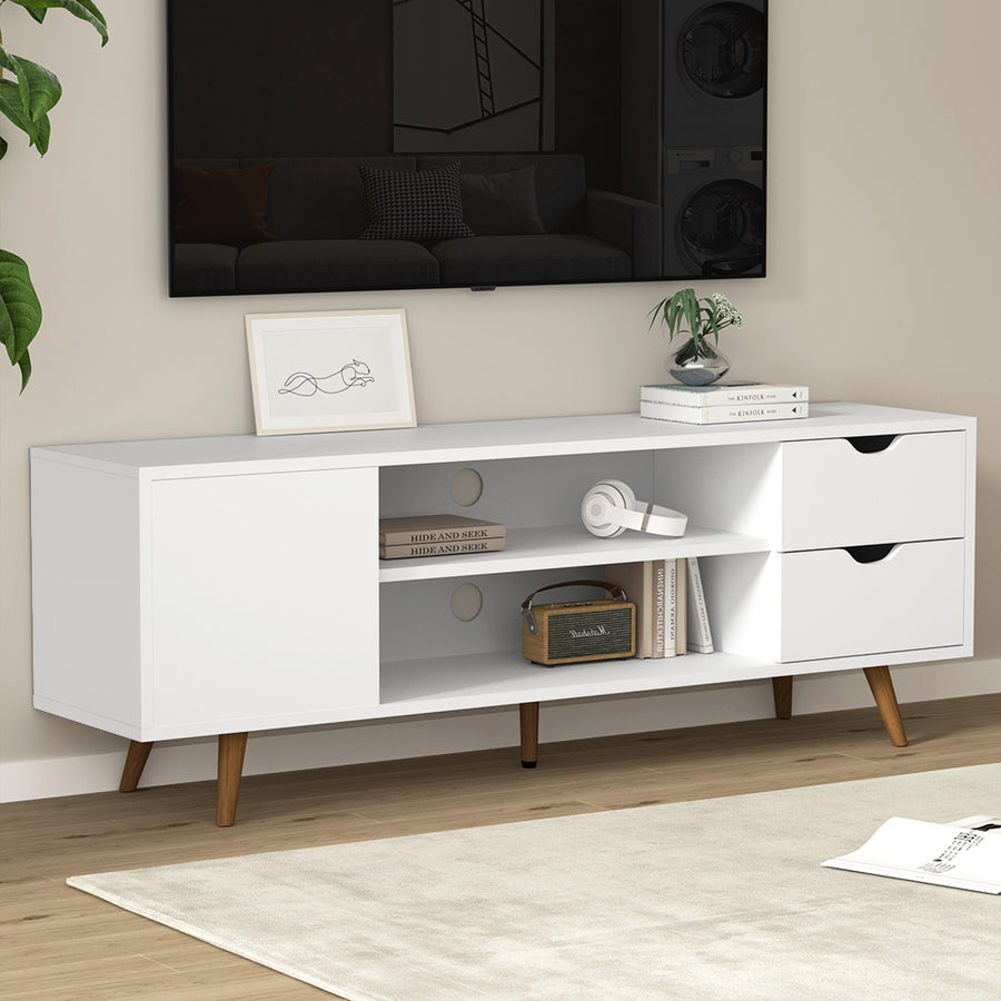 Scandinavian Entertainment Unit 120cm - White - Homecoze