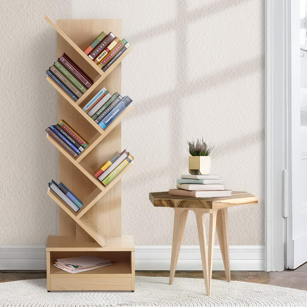 7-Tier Tree Inspired Bookshelf - Natural - Homecoze