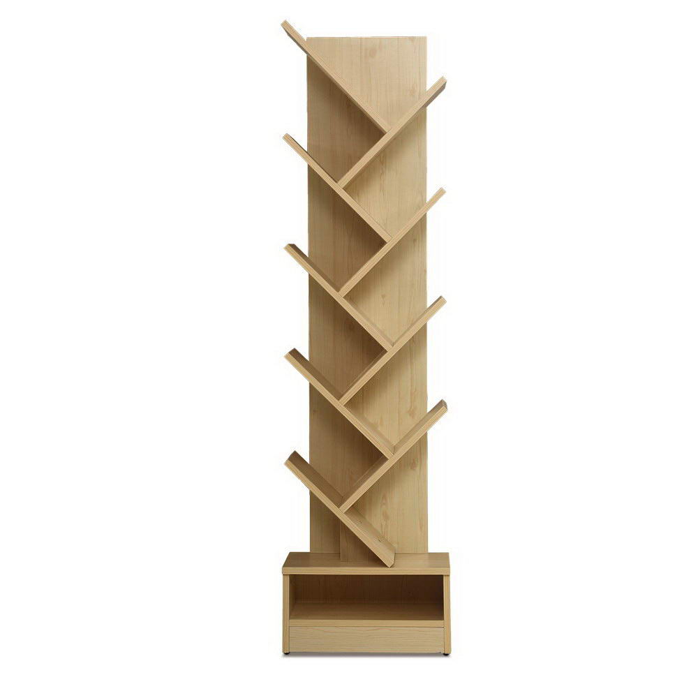 9-Tier Tree Inspired Bookshelf - Natural - Homecoze