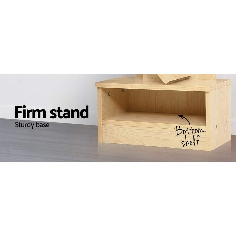 9-Tier Tree Inspired Bookshelf - Natural - Homecoze