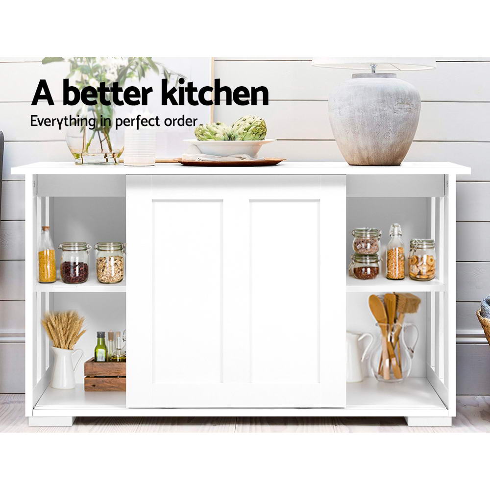Buffet Sideboard Storage Cabinet - White - Homecoze