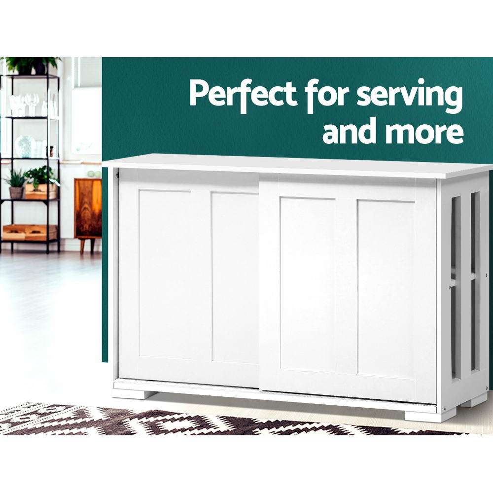 Buffet Sideboard Storage Cabinet - White - Homecoze