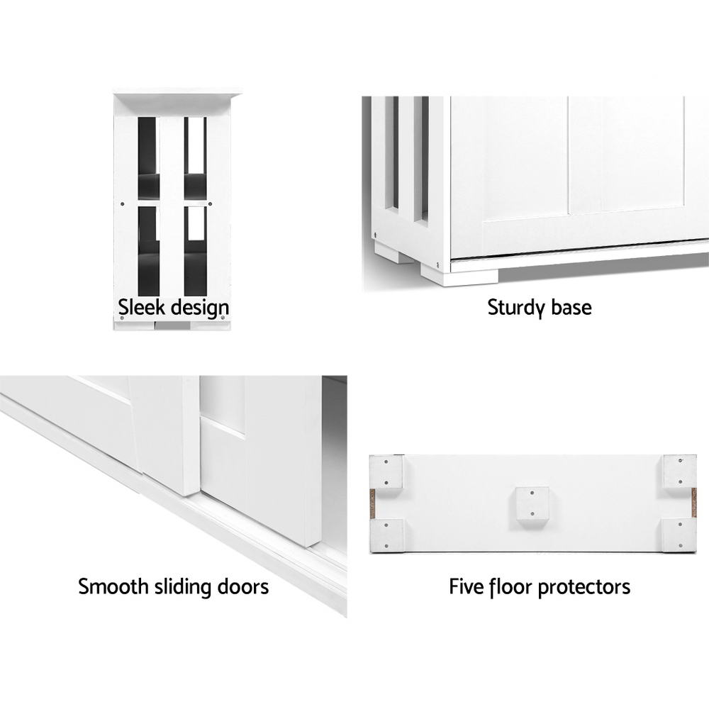 Buffet Sideboard Storage Cabinet - White - Homecoze