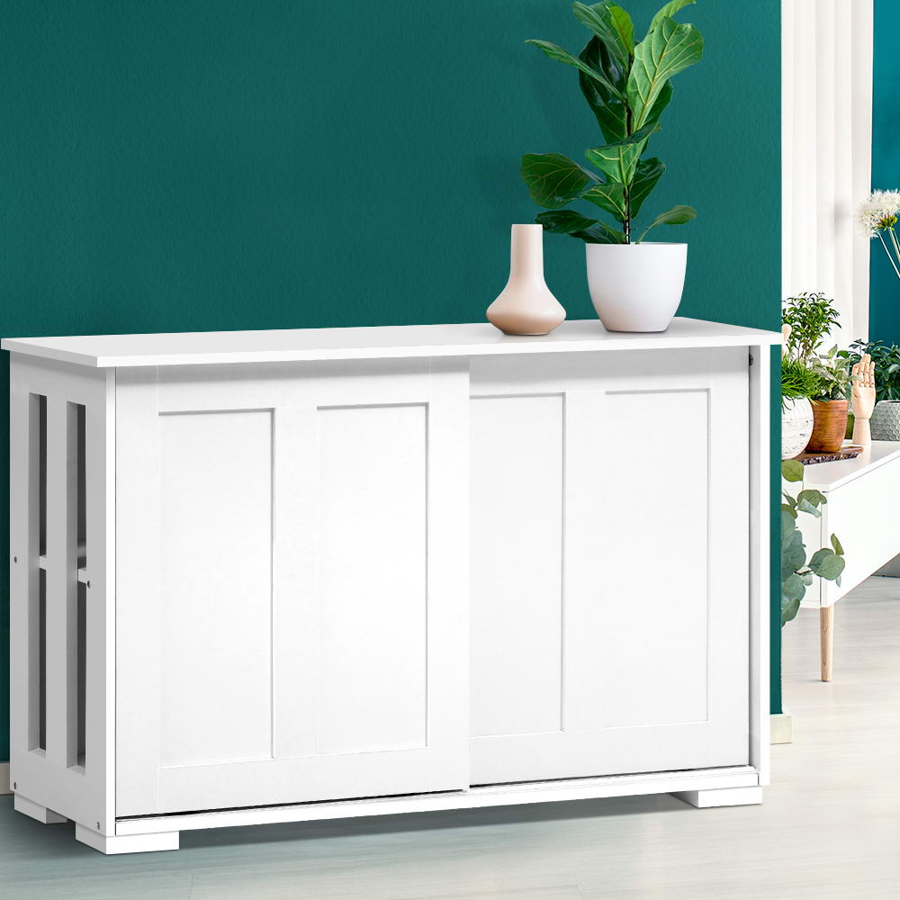 Buffet Sideboard Storage Cabinet - White - Homecoze