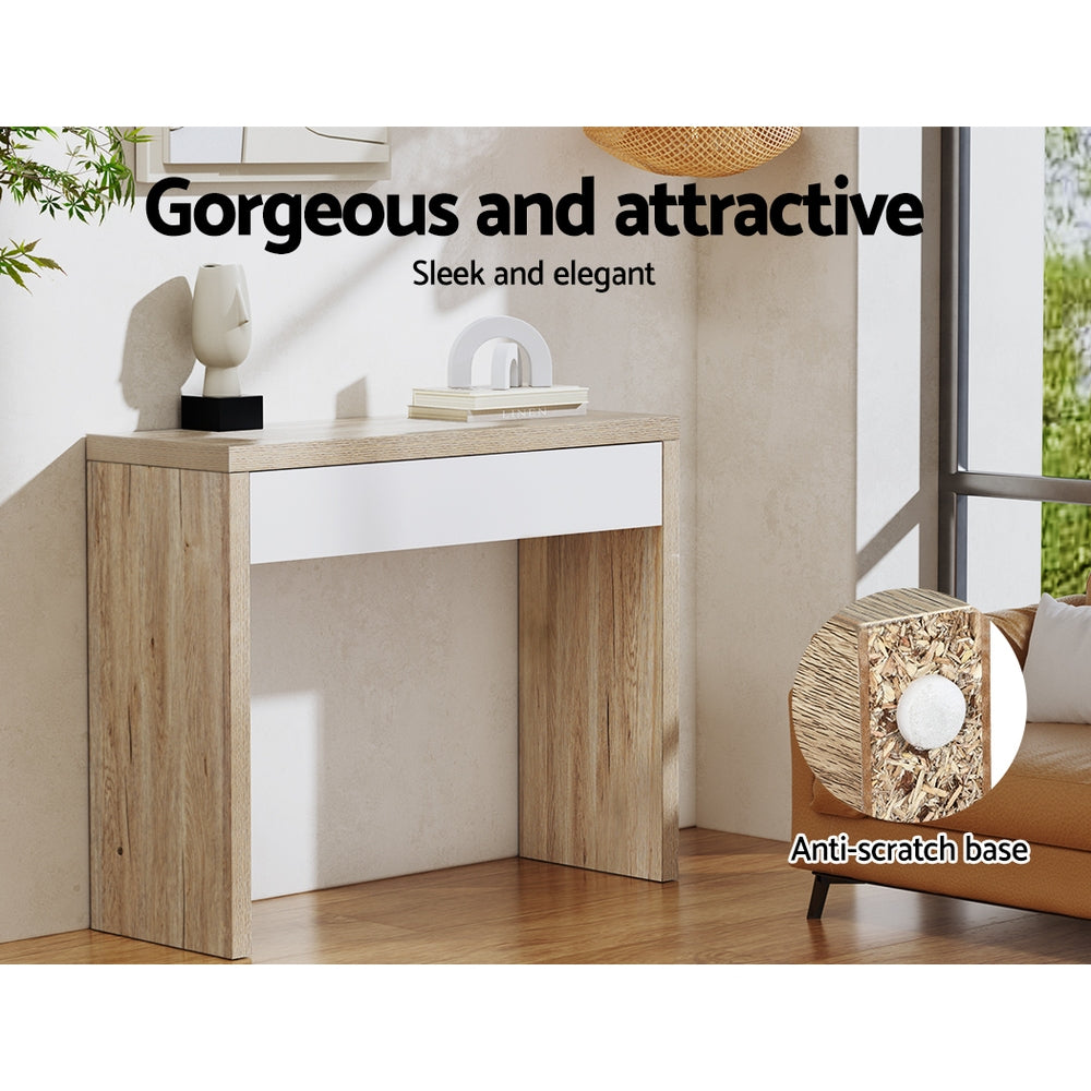 Modern Console Hallway Entry Table With Storage Drawer 100CM - Homecoze