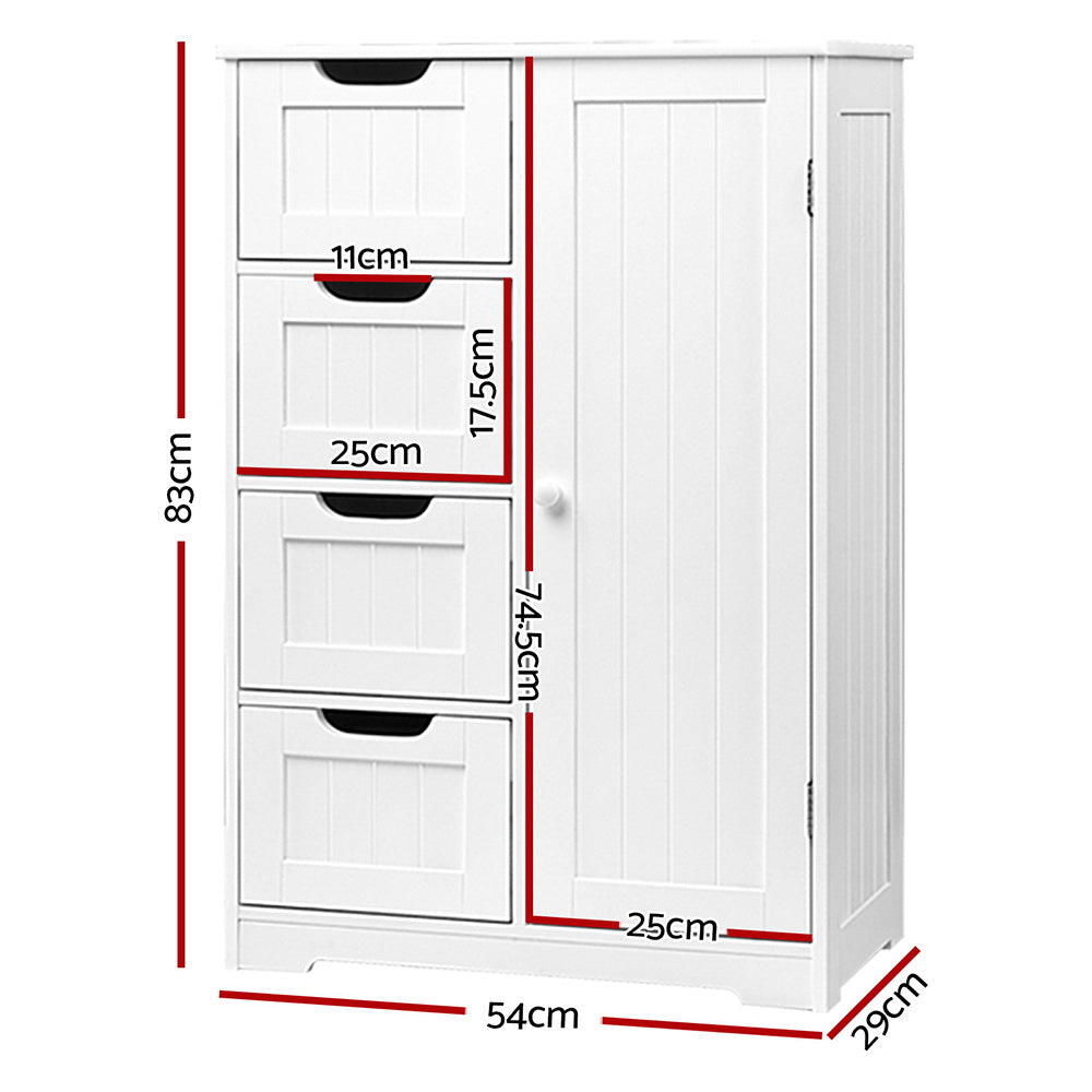Mini Bathroom Storage Cabinet - White - Homecoze