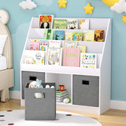 Kids 4-Tier Magazine Rack Storage Bookshelf - White - Homecoze