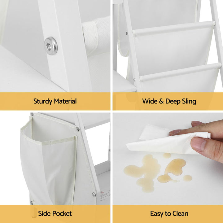 Keezi 3-Tier Kids Bookshelf Bookcase Children Toy Storage Organizer Rack Display Shelf - Homecoze