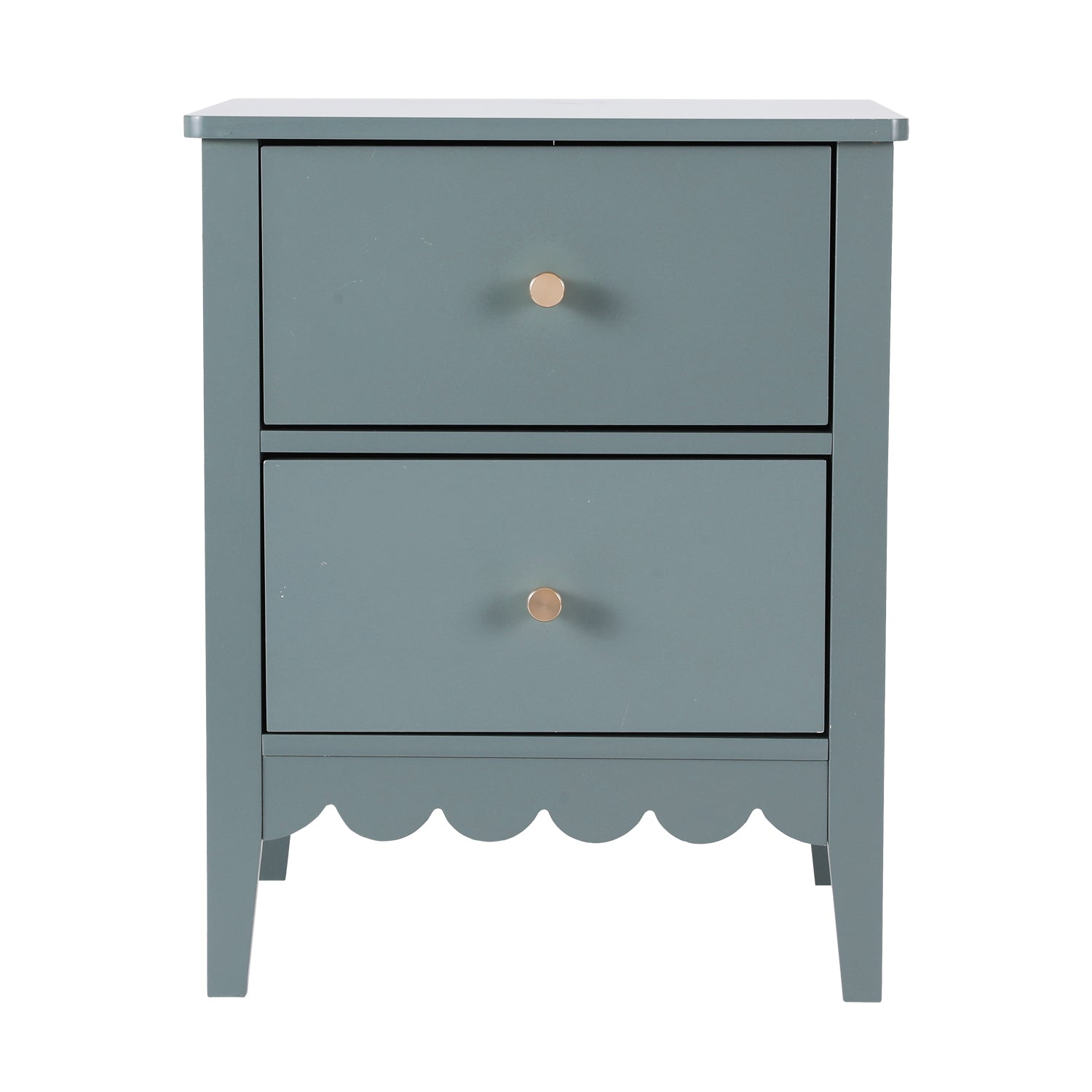 Artiss Bedside Table 2 Drawers Bedroom Storage Nightstand Green - Homecoze