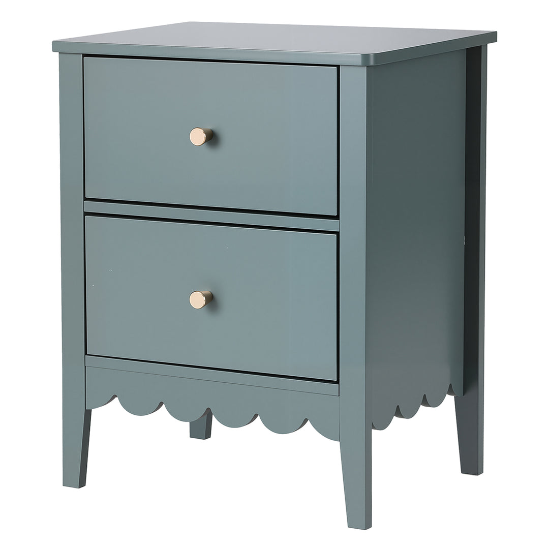 Artiss Bedside Table 2 Drawers Bedroom Storage Nightstand Green - Homecoze