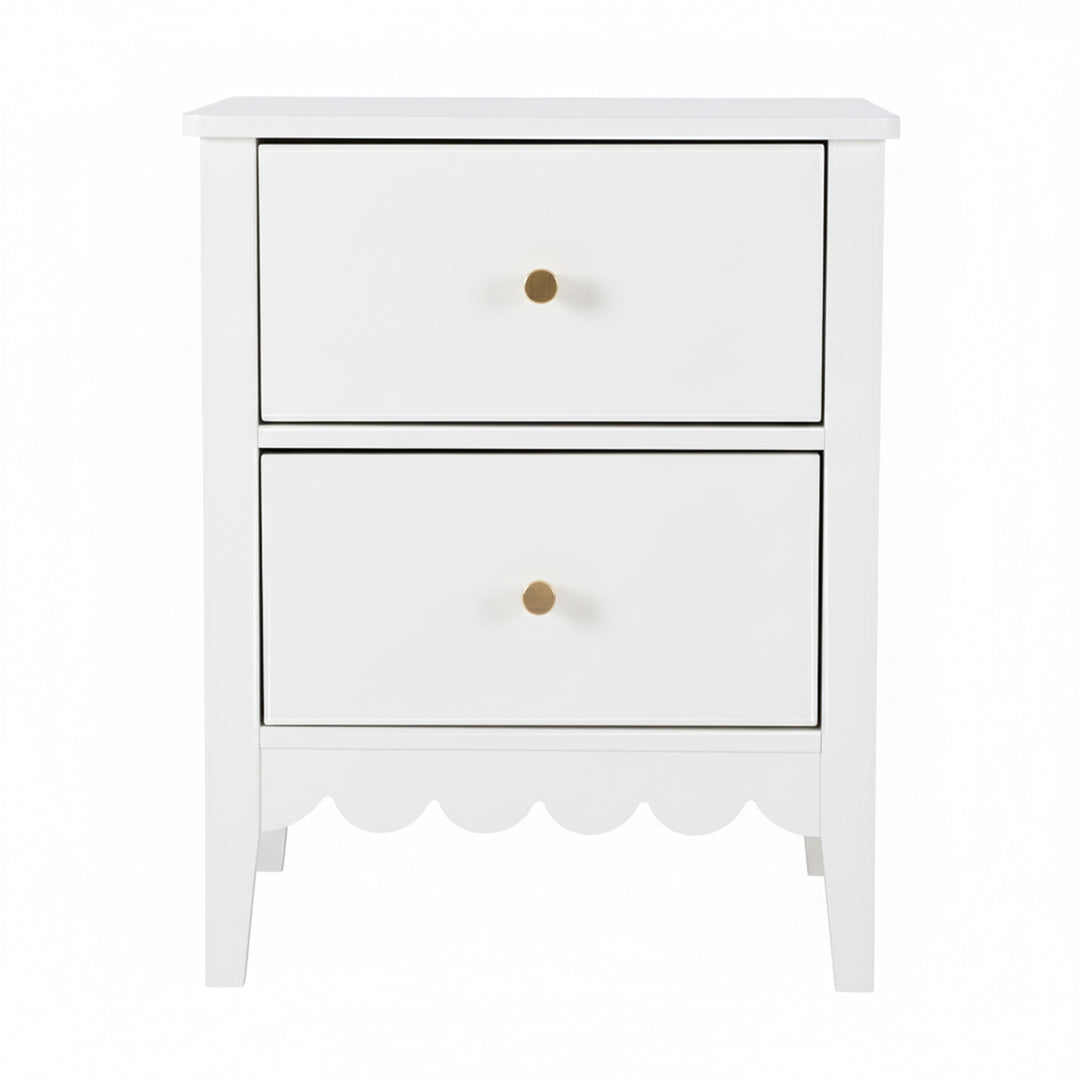 Artiss Bedside Table 2 Drawers Bedroom Storage Nightstand White - Homecoze