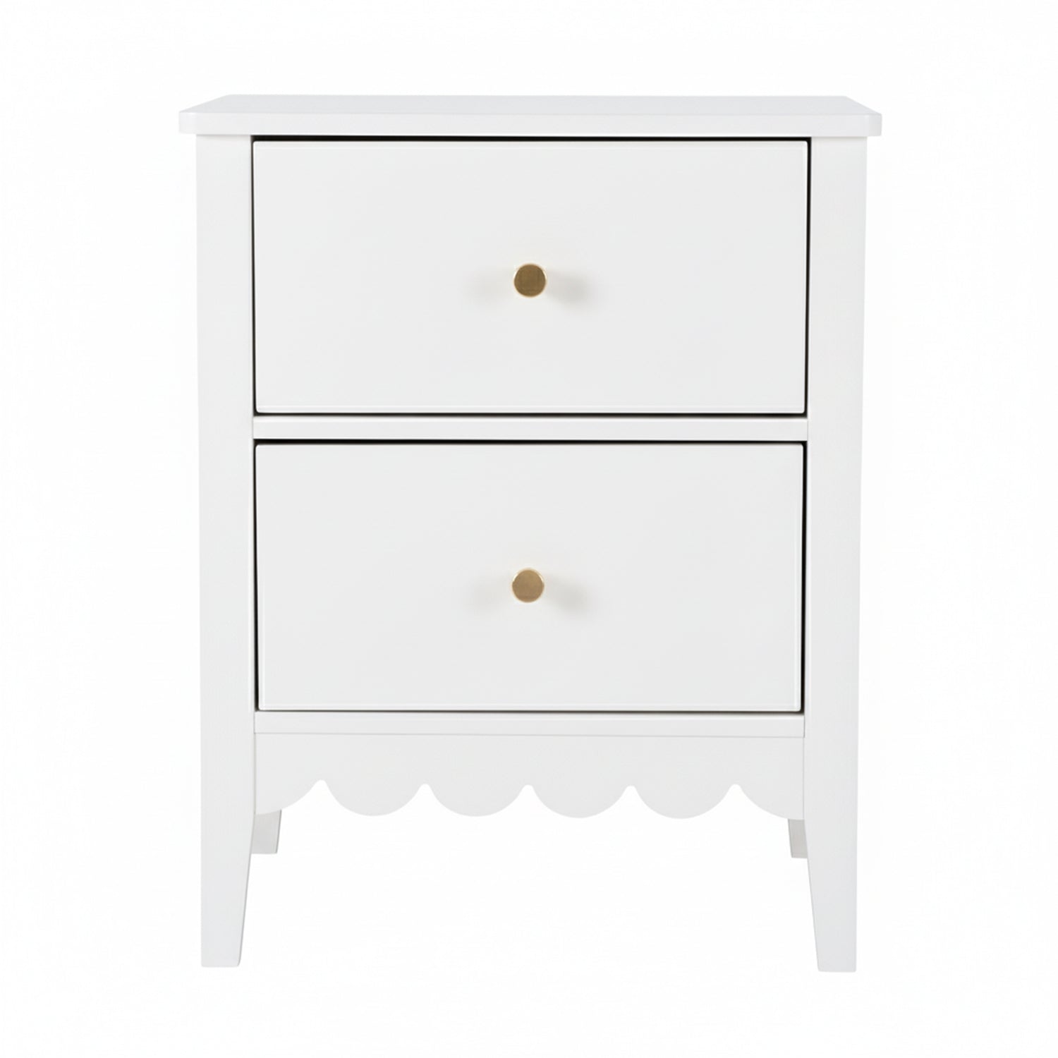 Artiss Bedside Table 2 Drawers Bedroom Storage Nightstand White - Homecoze