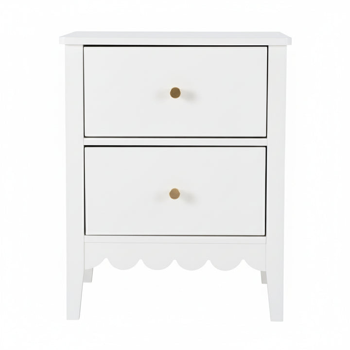 Artiss Bedside Table 2 Drawers Bedroom Storage Nightstand White - Homecoze