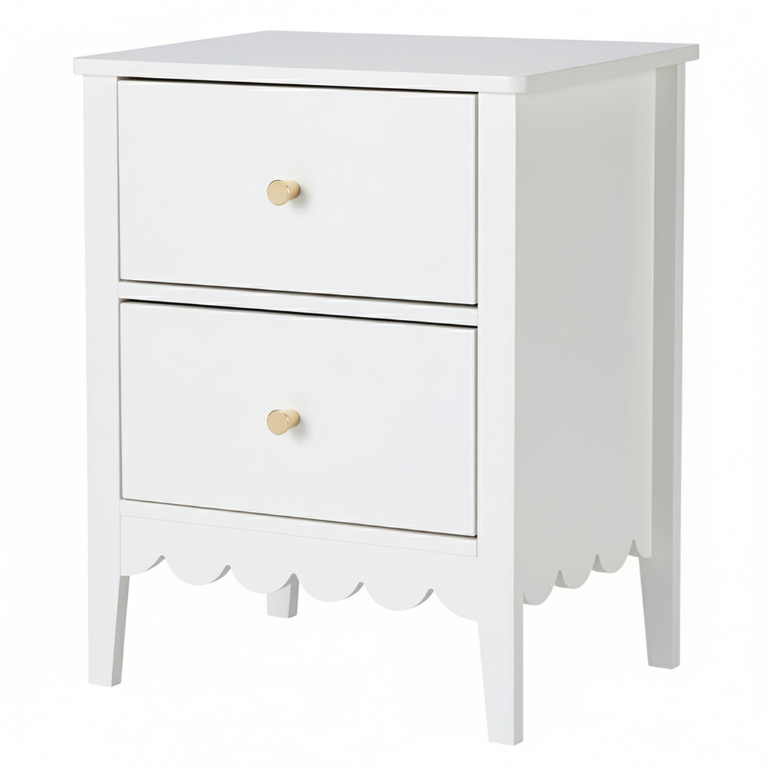 Artiss Bedside Table 2 Drawers Bedroom Storage Nightstand White - Homecoze