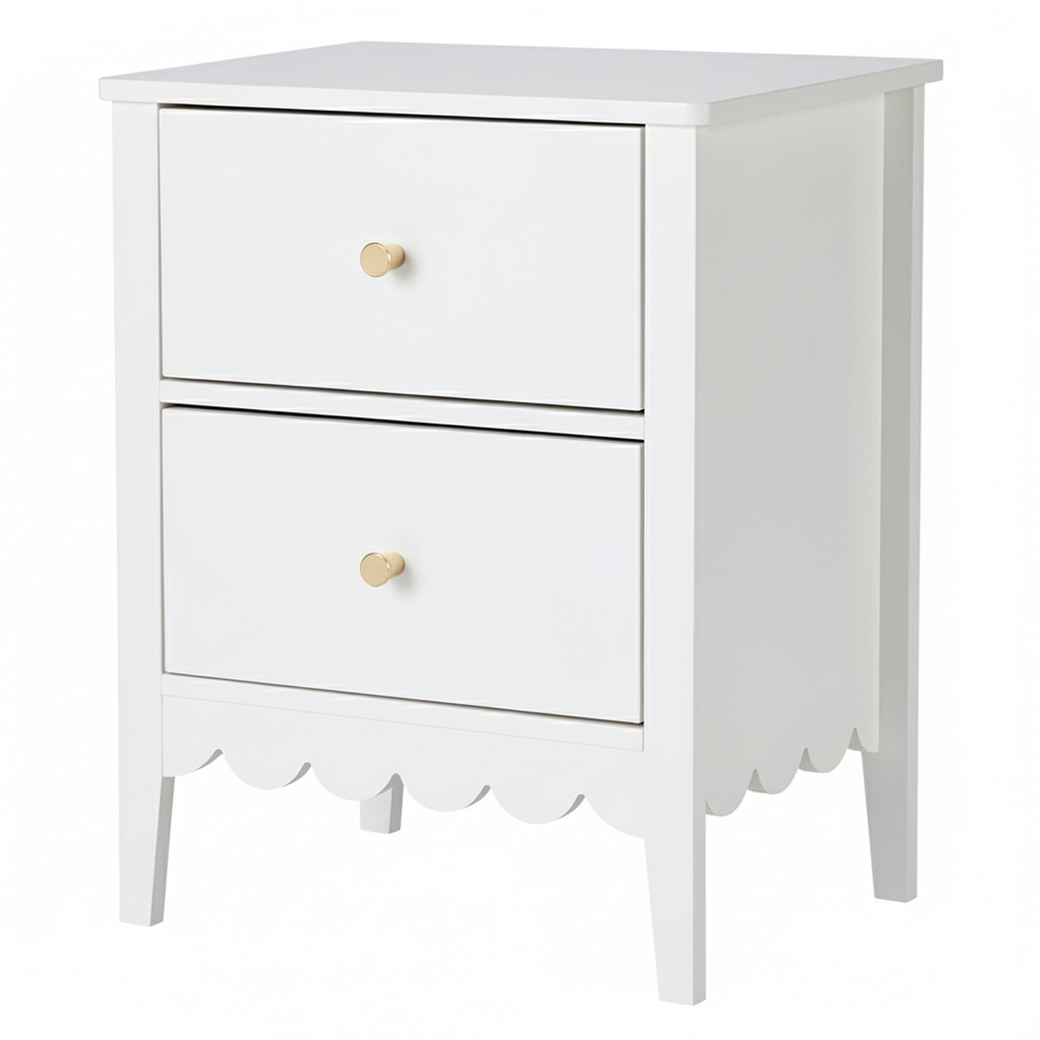 Artiss Bedside Table 2 Drawers Bedroom Storage Nightstand White - Homecoze