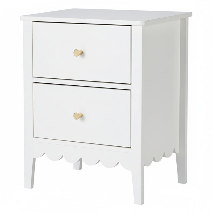 Artiss Bedside Table 2 Drawers Bedroom Storage Nightstand White - Homecoze