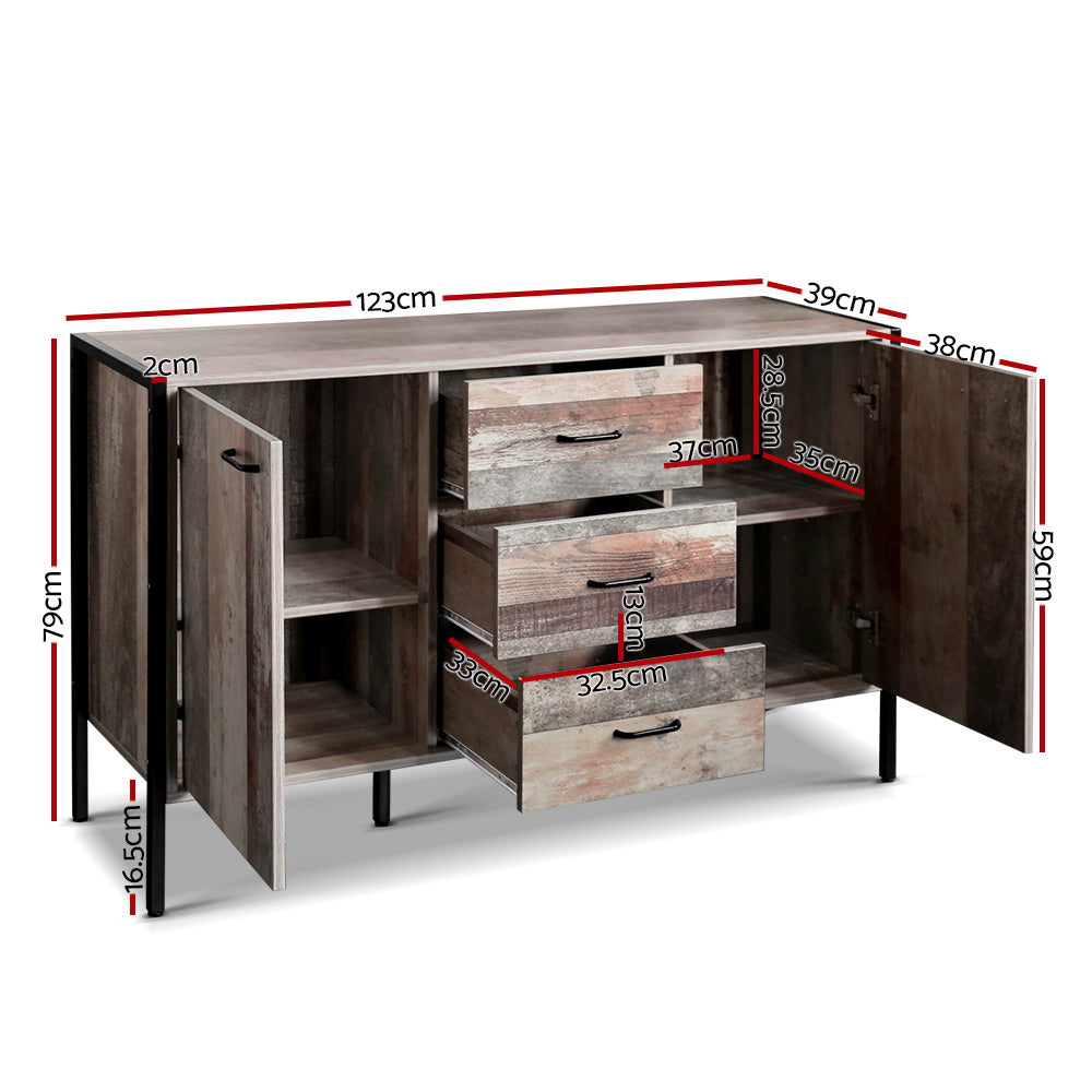Rustic Industrial Series Buffet Sideboard - Homecoze