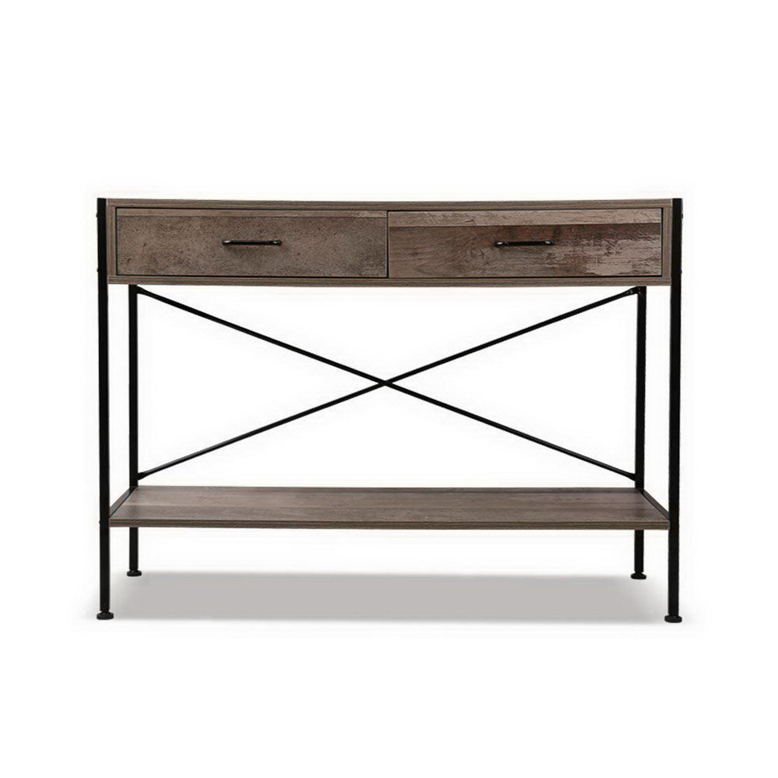 Rustic Industrial Series Hallway Console Table - Wood - Homecoze