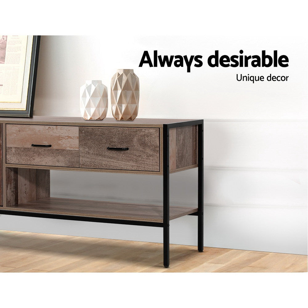 Rustic Industrial Series Entertainment Unit 120cm - Homecoze