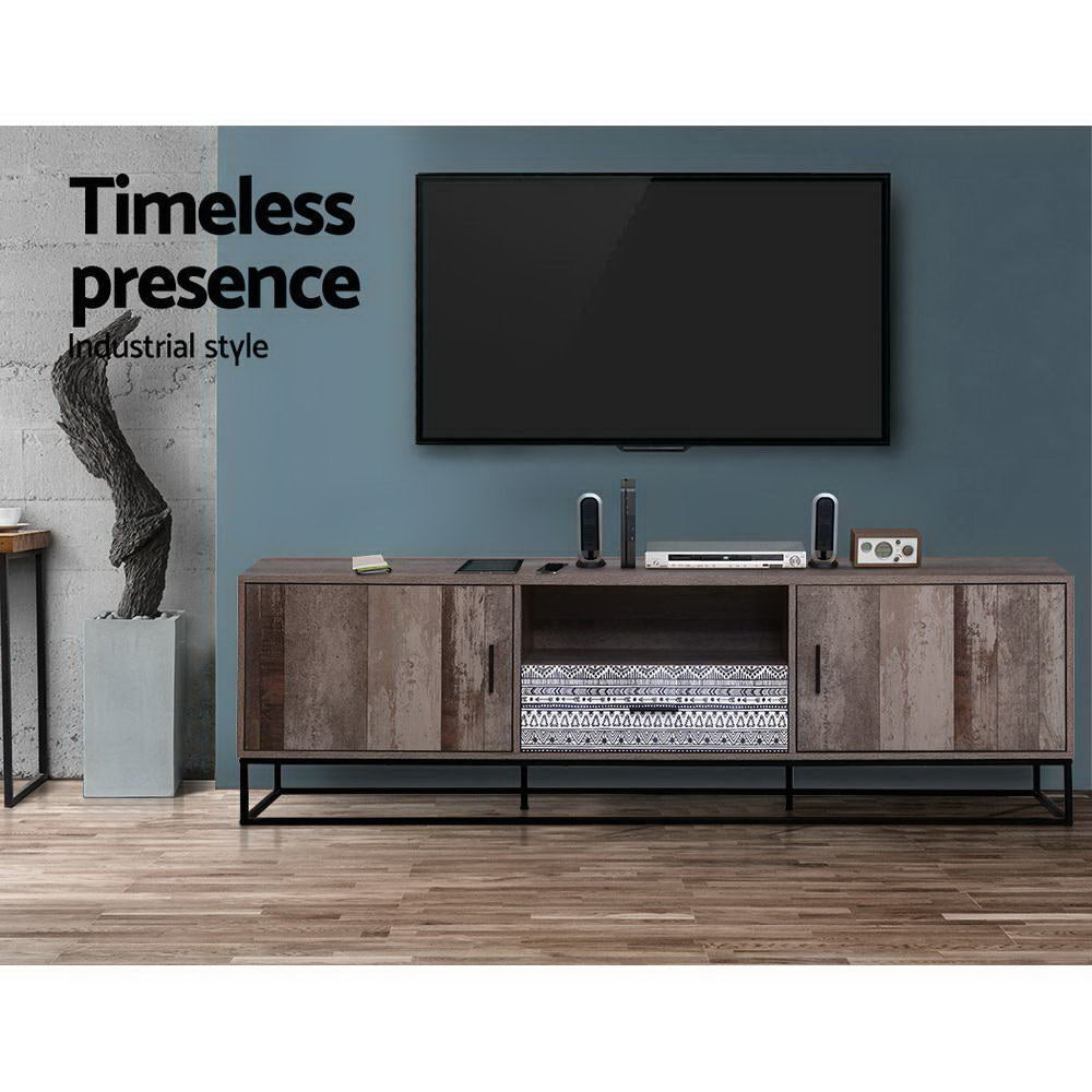 Rustic Industrial Series Entertainment Unit 180cm - Homecoze