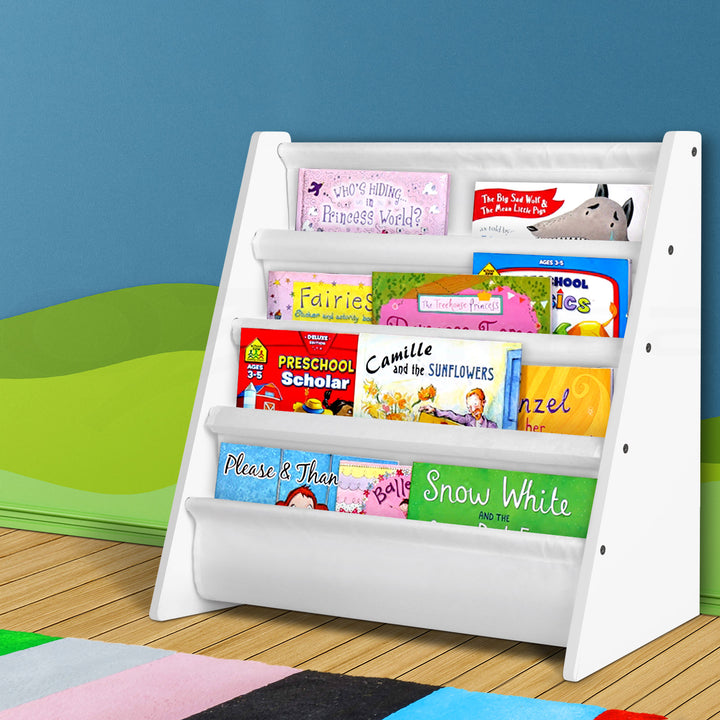 Kids 4 Tier Bookshelf - White