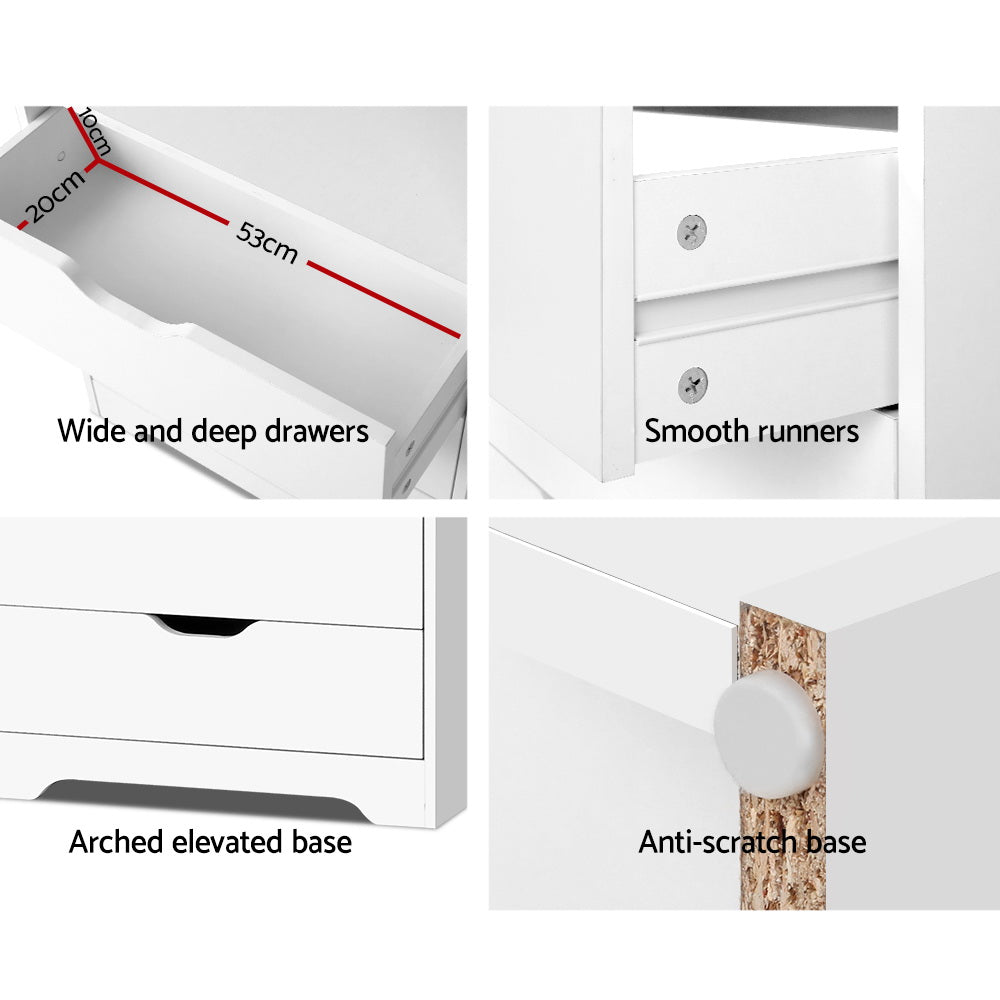 3 Drawer Display Bookshelf Shelf - White - Homecoze