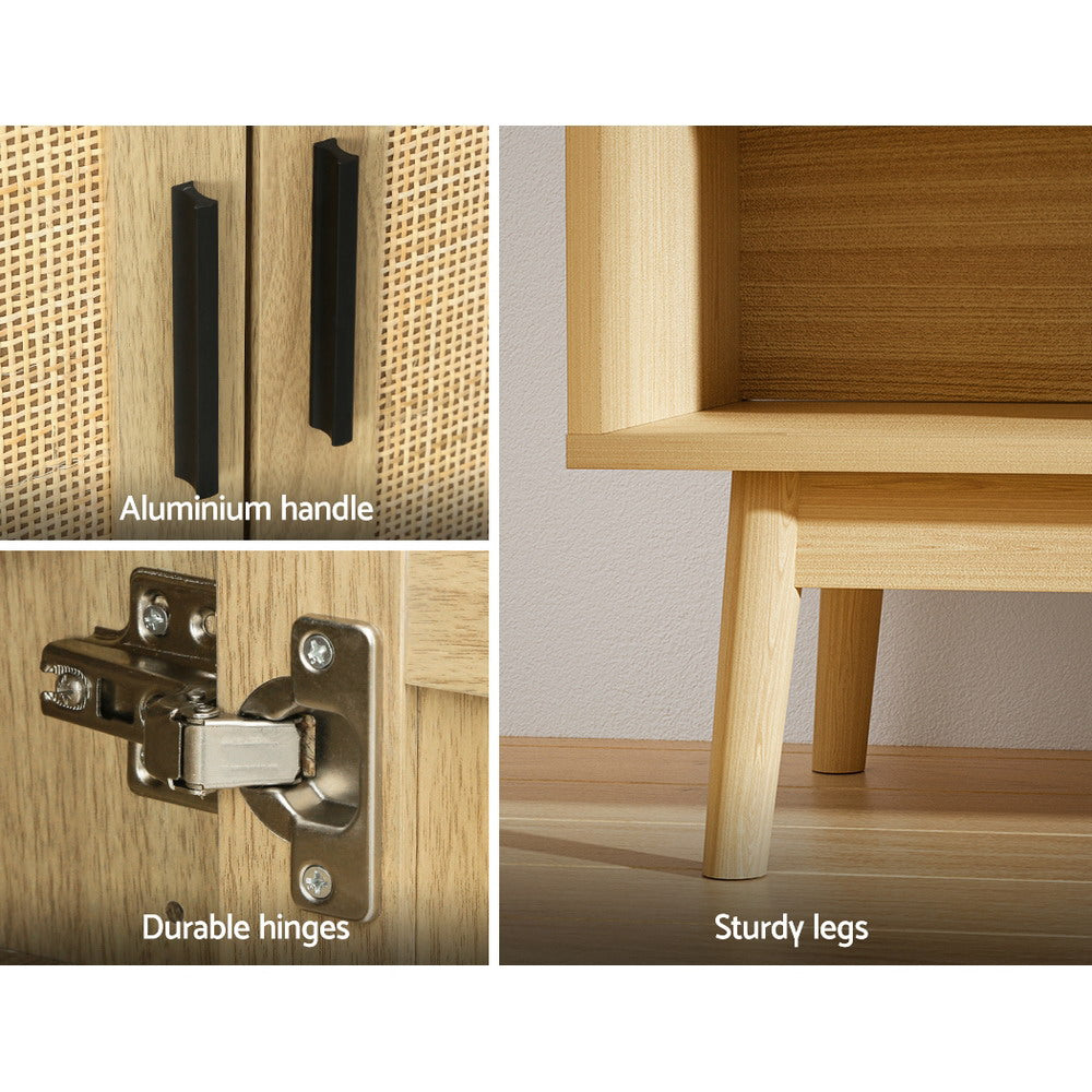 Rattan Shoe Organizer Cabinet Storage Buffet - Homecoze