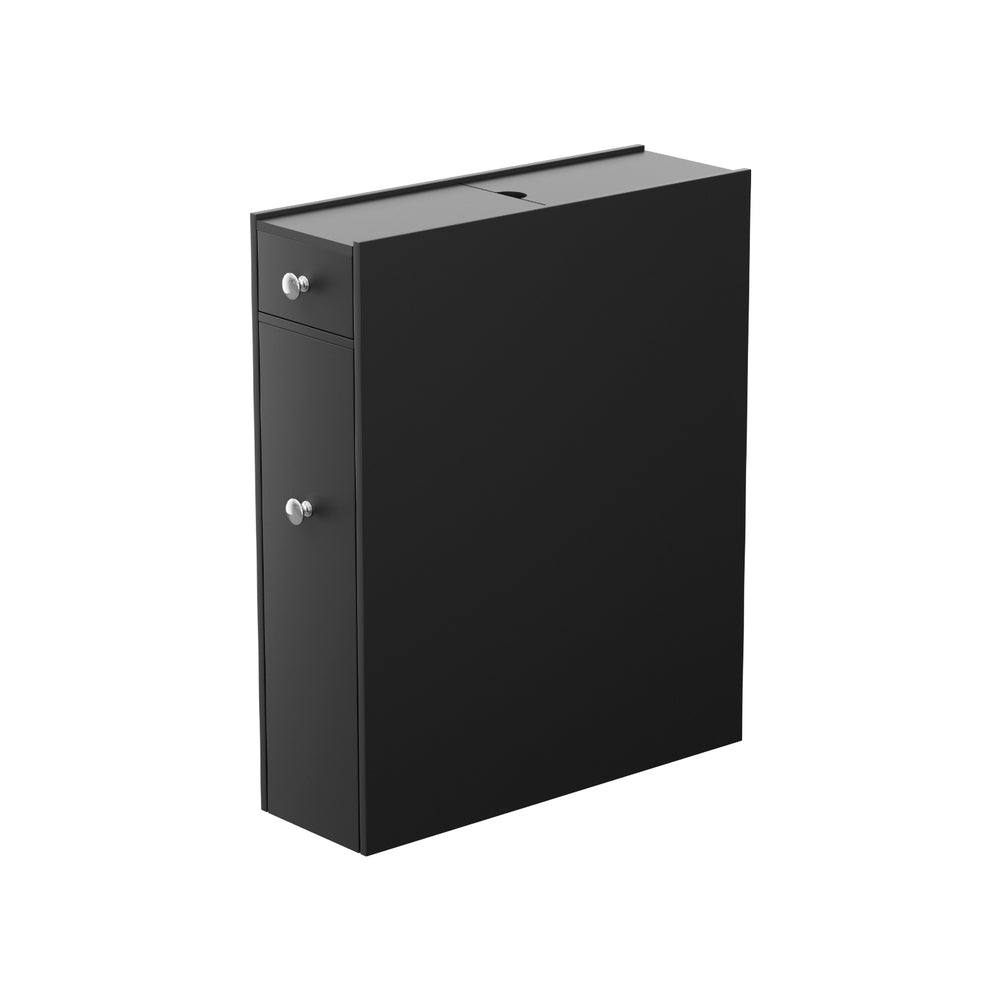 Slimline Bathroom Storage Cabinet - Black - Homecoze